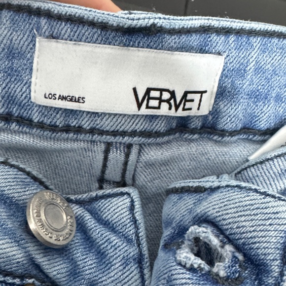 VERVET Women's Olivia High Rise Raw Hem Wide Leg Jeans Size 28 - Picture 4 of 7